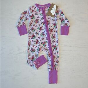 Angel Dear Convertible Romper Preppy Roses 3-6 months